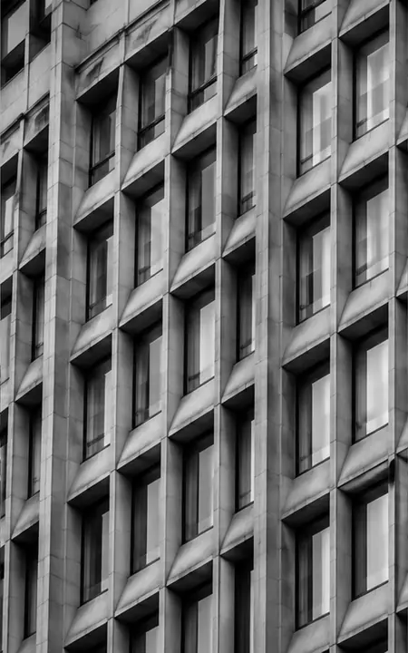 Modernistische Fassade in Belgrad